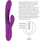 INTENSE - APOLO RECHARGEABLE MULTIFUNCTION VIBRATOR 7 VIBRATIONS WITH SWINGING MOTION PURPLE - Amore24
