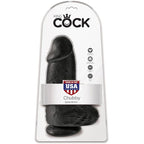 KING COCK - CHUBBY REALISTIC PENIS 23 CM BLACK - Amore24