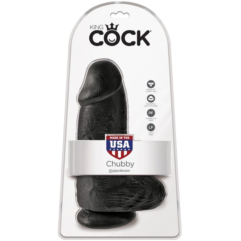 KING COCK - CHUBBY REALISTIC PENIS 23 CM BLACK - Amore24