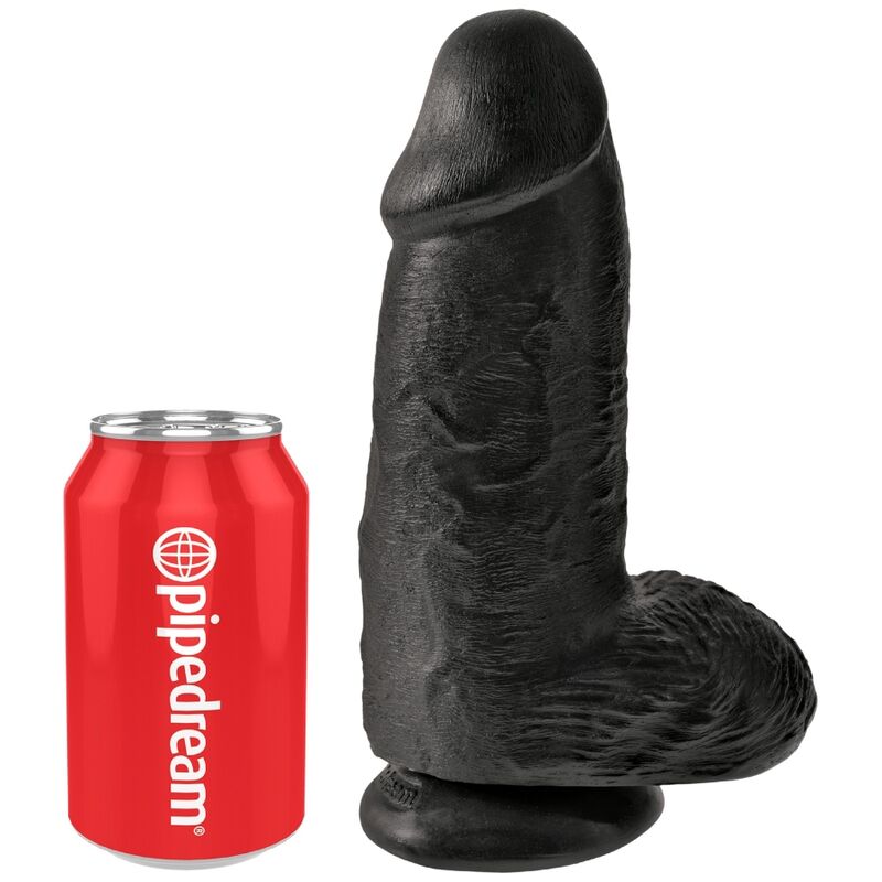 KING COCK - CHUBBY REALISTIC PENIS 23 CM BLACK - Amore24