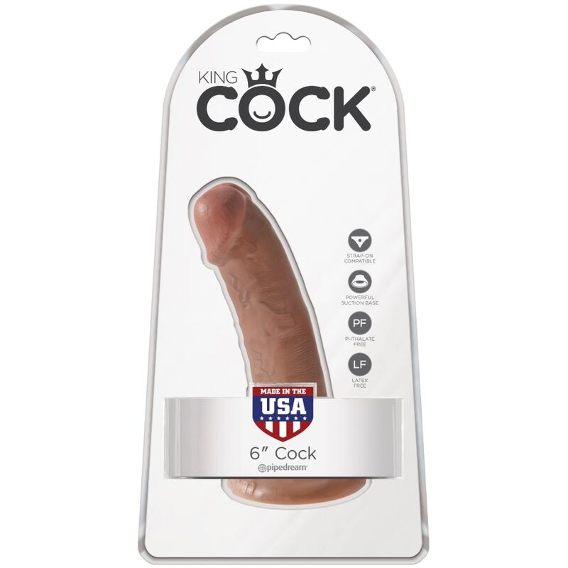 KING COCK - REALISTIC PENIS 15 CM CARAMEL - Amore24