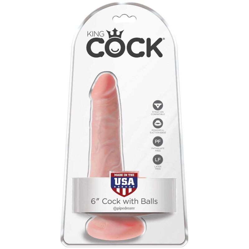 KING COCK - REALISTIC PENIS WITH BALLS 13.5 CM LIGHT - Amore24