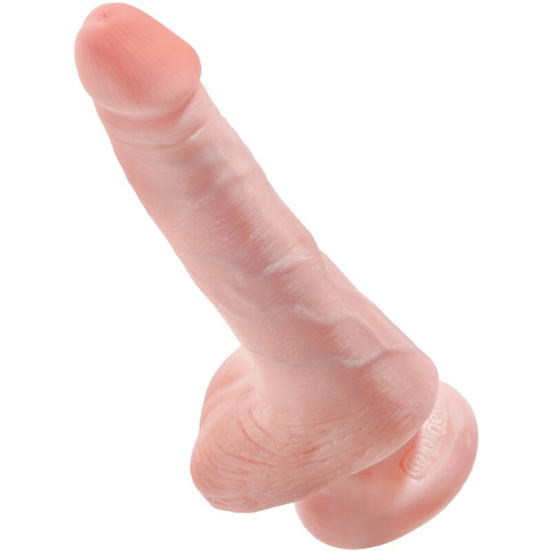 KING COCK - REALISTIC PENIS WITH BALLS 13.5 CM LIGHT - Amore24