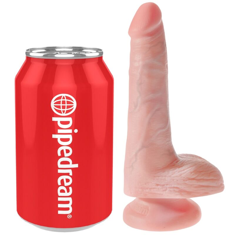 KING COCK - REALISTIC PENIS WITH BALLS 13.5 CM LIGHT - Amore24
