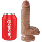 KING COCK - REALISTIC PENIS WITH BALLS 13.2 CM CARAMEL - Amore24
