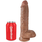 KING COCK - REALISTIC PENIS WITH BALLS 19.8 CM CARAMEL - Amore24