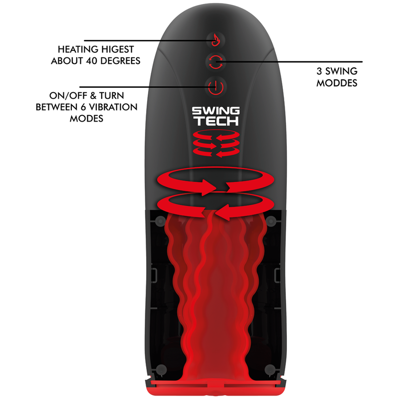 JAMYJOB - SWING-R HEATING EFFECT, SWING TECH AND VIBRATION MASTURBATOR - Amore24
