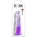 KING COCK - CLEAR REALISTIC PENIS 19.7 CM PURPLE - Amore24