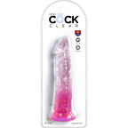 KING COCK - CLEAR REALISTIC PENIS 19.7 CM PINK - Amore24