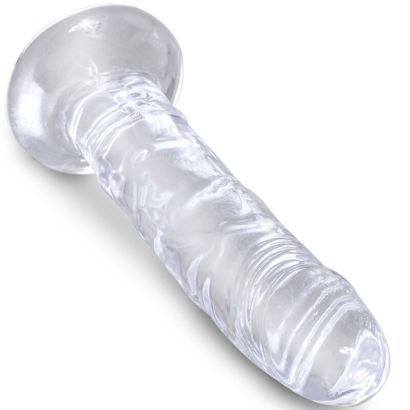 KING COCK - CLEAR REALISTIC PENIS 15.5 CM TRANSPARENT - Amore24
