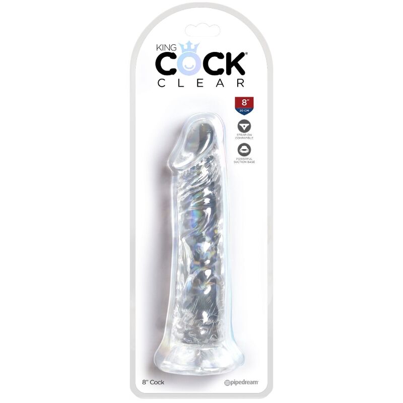 KING COCK - CLEAR REALISTIC PENIS 19.7 CM TRANSPARENT - Amore24