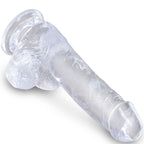 KING COCK - CLEAR REALISTIC PENIS WITH BALLS 13.5 CM TRANSPARENT - Amore24