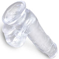 KING COCK - CLEAR REALISTIC PENIS WITH BALLS 13.5 CM TRANSPARENT - Amore24