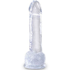 KING COCK - CLEAR REALISTIC PENIS WITH BALLS 15.2 CM TRANSPARENT - Amore24
