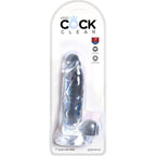 KING COCK - CLEAR REALISTIC PENIS WITH BALLS 15.2 CM TRANSPARENT - Amore24