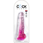 KING COCK - CLEAR REALISTIC PENIS WITH BALLS 16.5 CM PINK - Amore24