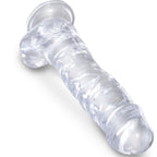 KING COCK - CLEAR REALISTIC PENIS WITH BALLS 16.5 CM TRANSPARENT - Amore24