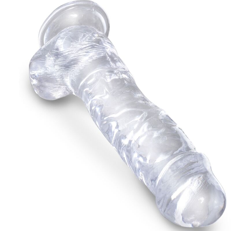 KING COCK - CLEAR REALISTIC PENIS WITH BALLS 16.5 CM TRANSPARENT - Amore24