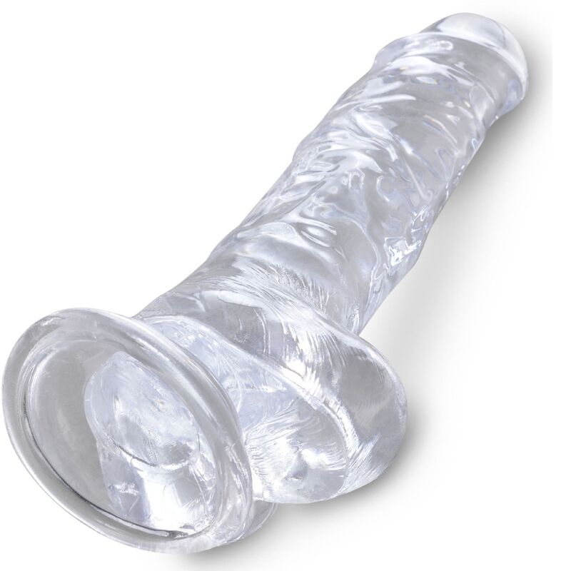 KING COCK - CLEAR REALISTIC PENIS WITH BALLS 16.5 CM TRANSPARENT - Amore24