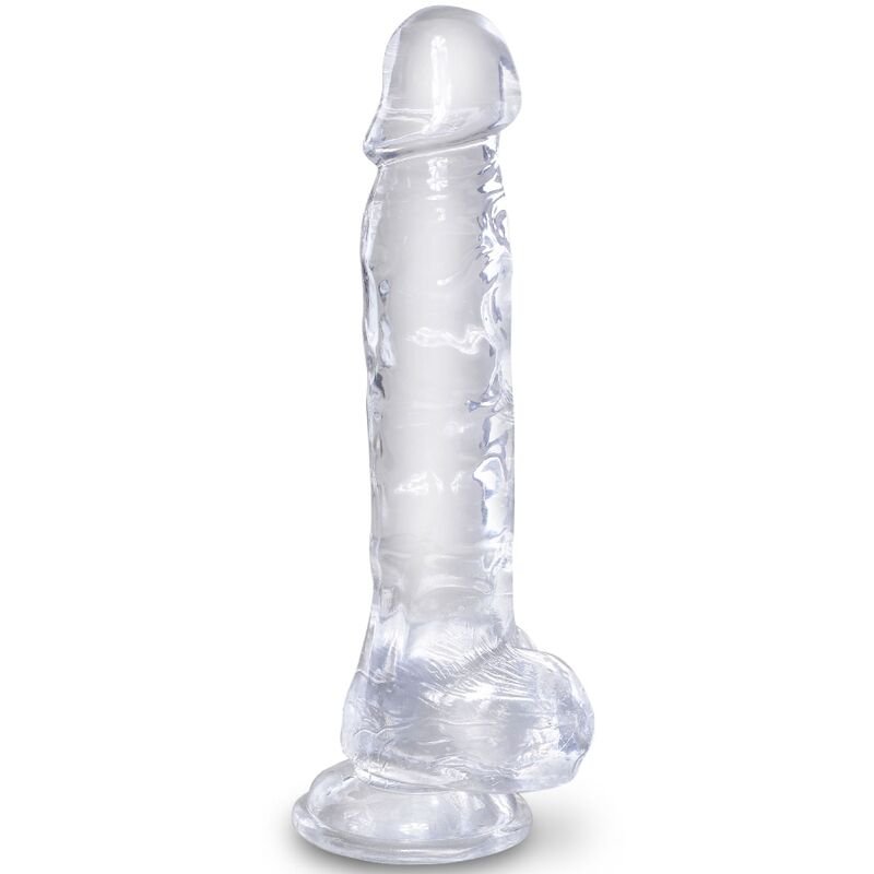 KING COCK - CLEAR REALISTIC PENIS WITH BALLS 16.5 CM TRANSPARENT - Amore24