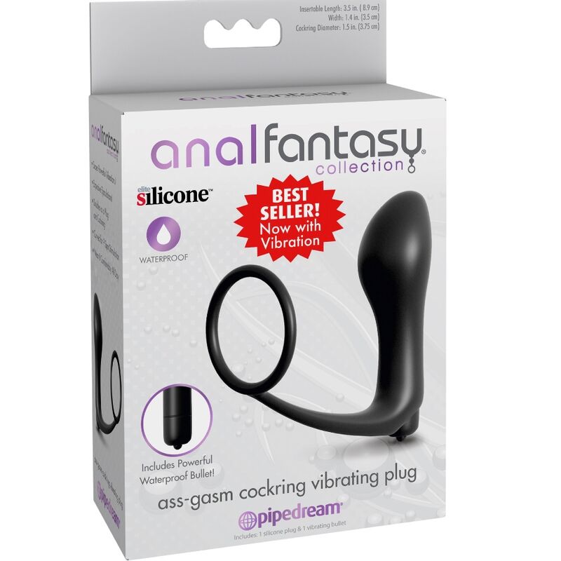 ANAL FANTASY ELITE COLLECTION - ASS - GASM COCKRING VIBRATOR PLUG - Amore24
