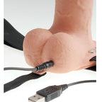 FETISH FANTASY SERIES - ADJUSTABLE HARNESS REALISTIC PENIS WITH BALLS RECHARGEABLE AND VIBRATOR 23 CM - Amore24