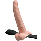 FETISH FANTASY SERIES - ADJUSTABLE HARNESS REALISTIC PENIS WITH BALLS RECHARGEABLE AND VIBRATOR 23 CM - Amore24