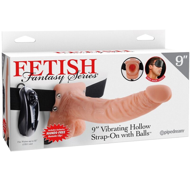 FETISH FANTASY SERIES - ADJUSTABLE HARNESS REMOTE CONTROL REALISTIC PENIS WITH TESTICLES 23 CM - Amore24