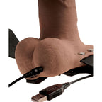 FETISH FANTASY SERIES - ADJUSTABLE HARNESS REALISTIC PENIS WITH RECHARGEABLE TESTICLES AND VIBRATOR 15 CM - Amore24