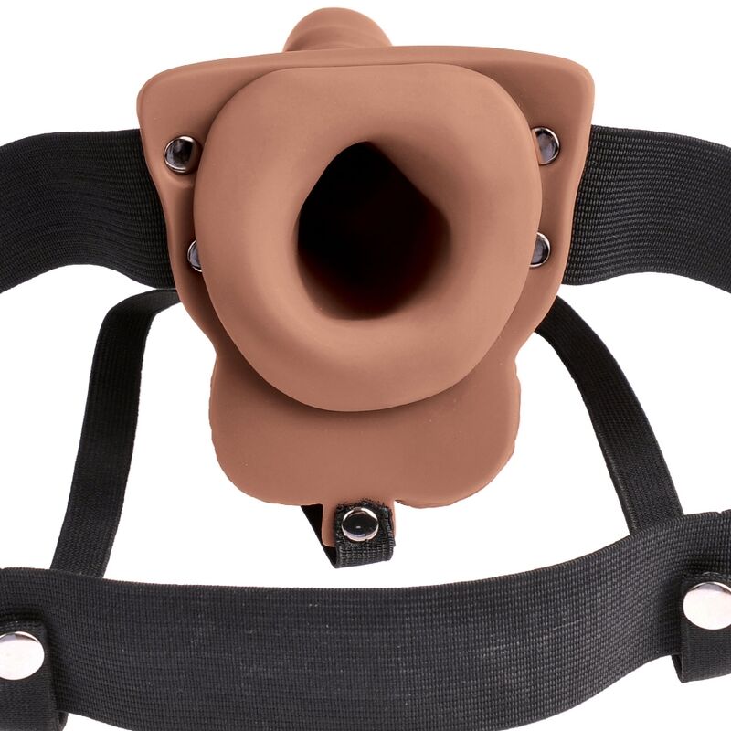 FETISH FANTASY SERIES - ADJUSTABLE HARNESS REALISTIC PENIS WITH RECHARGEABLE TESTICLES AND VIBRATOR 15 CM - Amore24