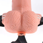 FETISH FANTASY SERIES - ADJUSTABLE HARNESS REMOTE CONTROL REALISTIC PENIS WITH RECHARGEABLE TESTICLES AND VIBRATOR 15 CM - Amore24