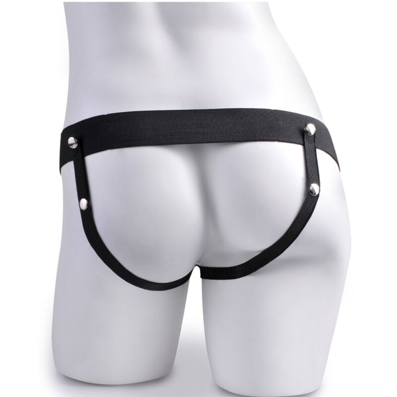 FETISH FANTASY SERIES - ADJUSTABLE HARNESS REMOTE CONTROL REALISTIC PENIS WITH RECHARGEABLE TESTICLES AND VIBRATOR 15 CM - Amore24