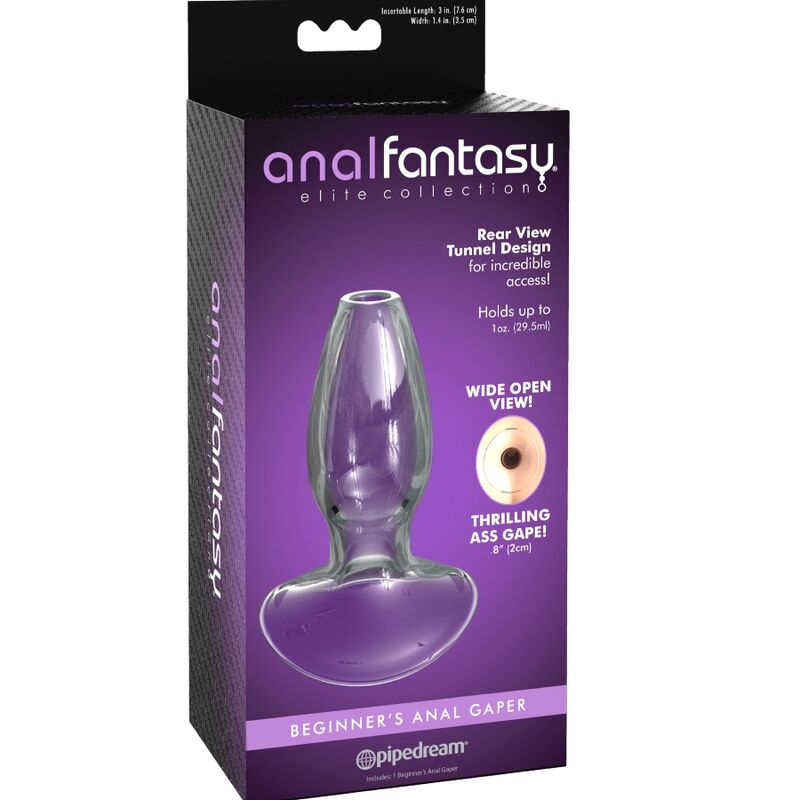 ANAL FANTASY ELITE COLLECTION - ANAL GAPER DILATOR FOR BEGINNERS CRYSTAL SIZE S - Amore24