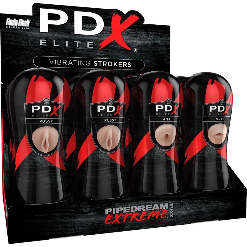 PDX ELITE - STROKER SET 12 UNITS: 6X VAGINA, 3X ANO, 3X MOUTH - Amore24