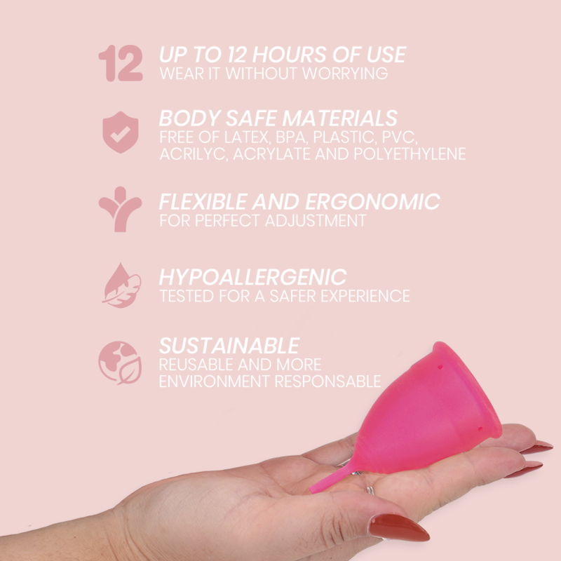 INTIMICHIC - MENSTRUAL CUP MEDICAL GRADE SILICONE - SIZE S - Amore24