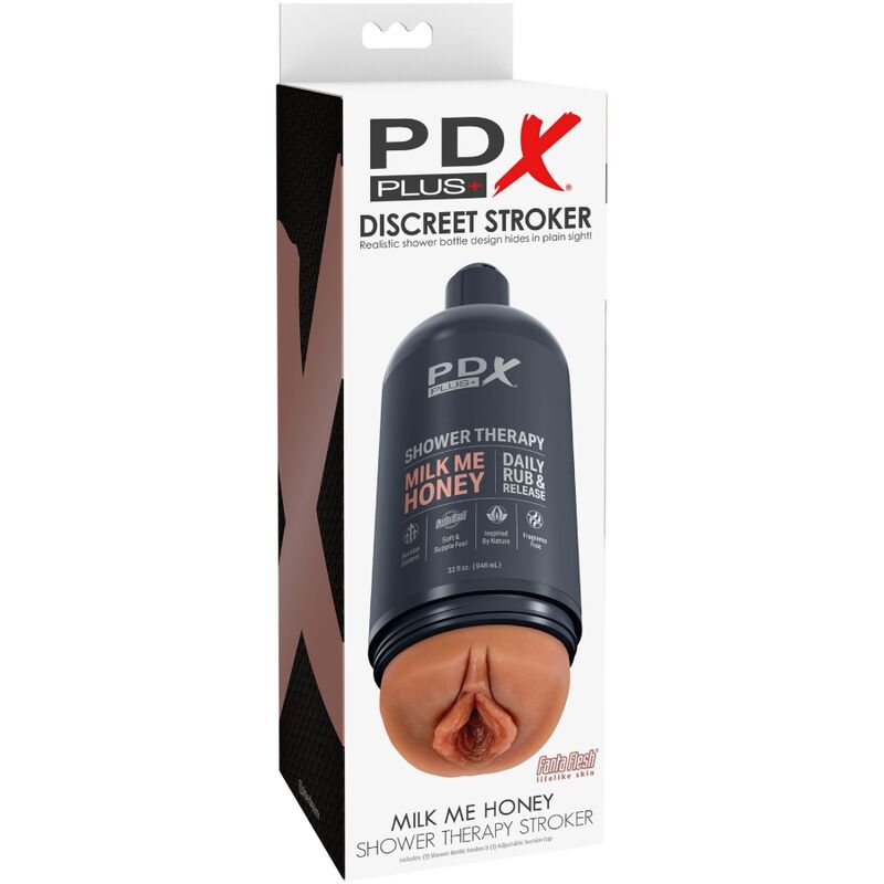 PDX PLUS - STROKER MASTURBATOR DISCRETE BOTTLE DESIGN MILK ME HONEY CANDY SHAMPOO - Amore24