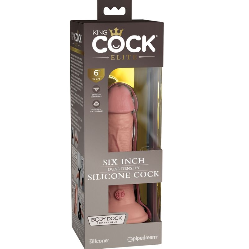 KING COCK - ELITE REALISTIC SILICONE DILDO 15.2 CM - Amore24