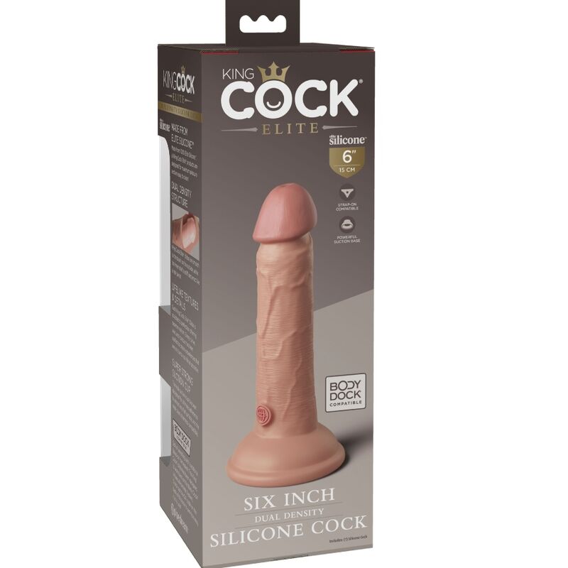 KING COCK - ELITE REALISTIC SILICONE DILDO 15.2 CM - Amore24