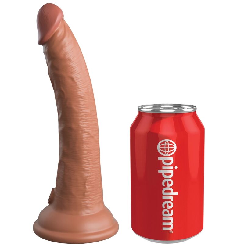 KING COCK - ELITE REALISTIC SILICONE DILDO 17.8 CM CARAMEL - Amore24