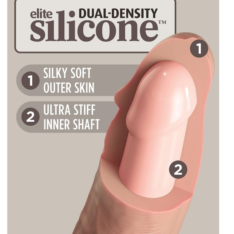 KING COCK - ELITE REALISTIC SILICONE DILDO 17.8 CM - Amore24