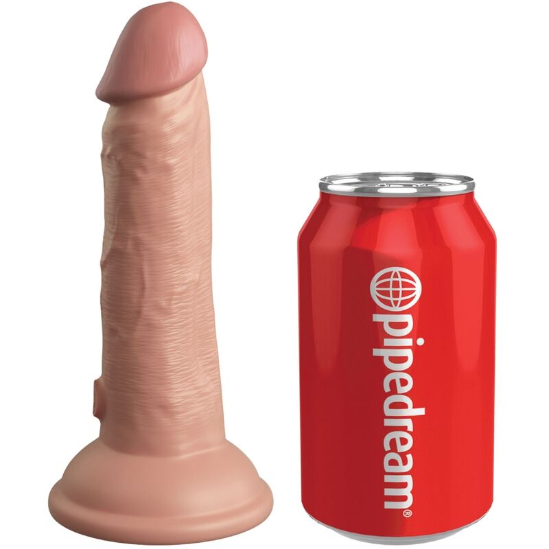 KING COCK - ELITE REALISTIC DILDO VIBRATING & SILICONE 15.2 CM - Amore24