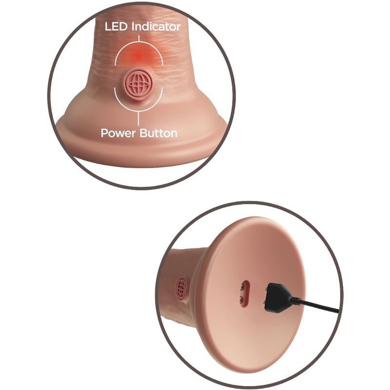 KING COCK - ELITE REALISTIC DILDO VIBRATING & SILICONE 15.2 CM - Amore24