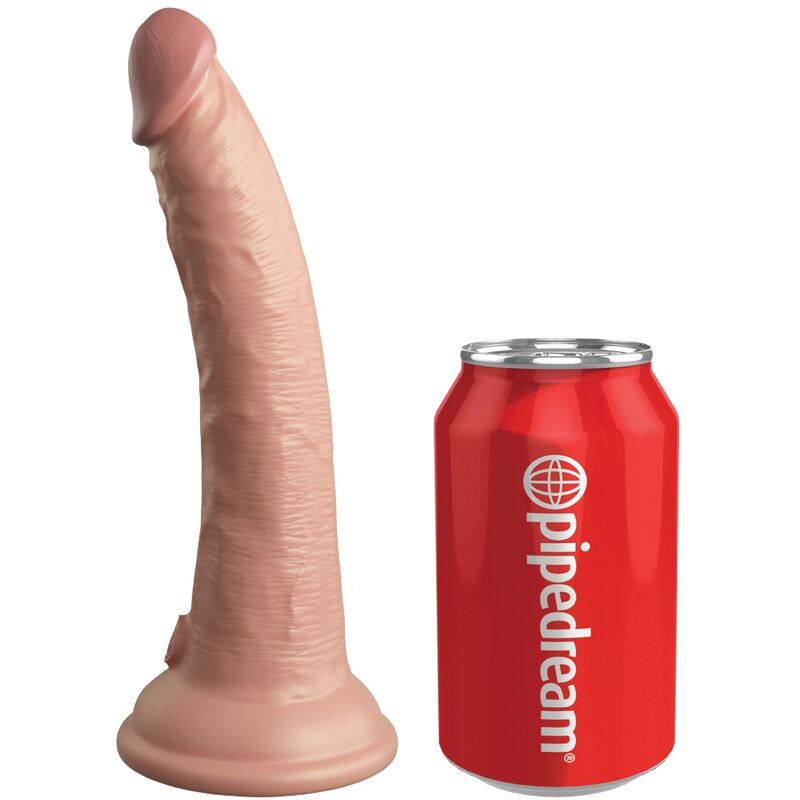 KING COCK - ELITE REALISTIC DILDO VIBRATOR & SILICONE REMOTE CONTROL 17.8 CM - Amore24
