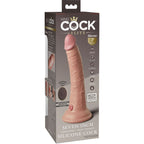 KING COCK - ELITE REALISTIC DILDO VIBRATOR & SILICONE REMOTE CONTROL 17.8 CM - Amore24