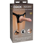 KING COCK - ELITE ADJUSTABLE HARNESS WITH DILDO 15.2 CM FOR BEGINNERS - Amore24