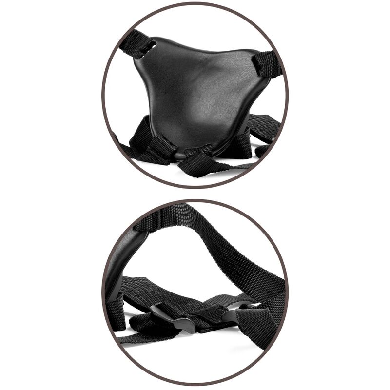 KING COCK - ELITE DELUXE ADJUSTABLE HARNESS KIT RING WITH TESTICLES & DILDO 20.3 CM - Amore24