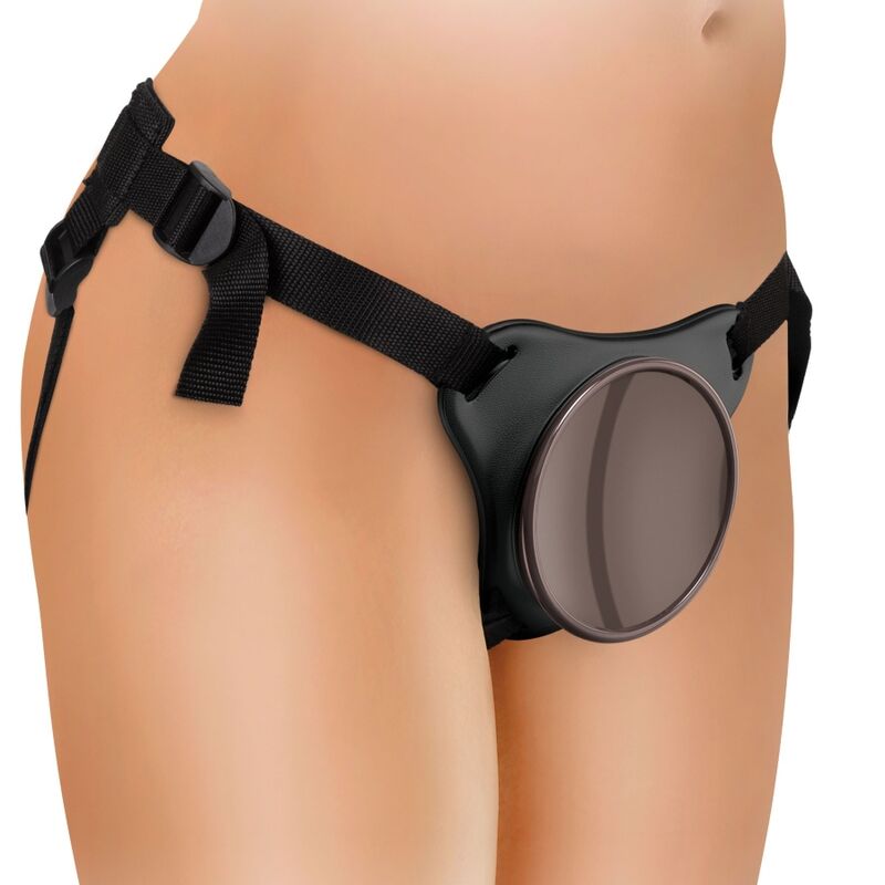 KING COCK - ELITE DELUXE ADJUSTABLE HARNESS KIT RING WITH TESTICLES & DILDO 20.3 CM - Amore24