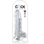 KING COCK - CLEAR DILDO WITH TESTICLES 20.3 CM TRANSPARENT - Amore24
