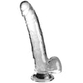 KING COCK - CLEAR DILDO WITH TESTICLES 20.3 CM TRANSPARENT - Amore24
