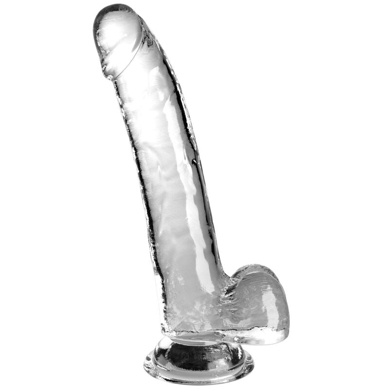 KING COCK - CLEAR DILDO WITH TESTICLES 20.3 CM TRANSPARENT - Amore24